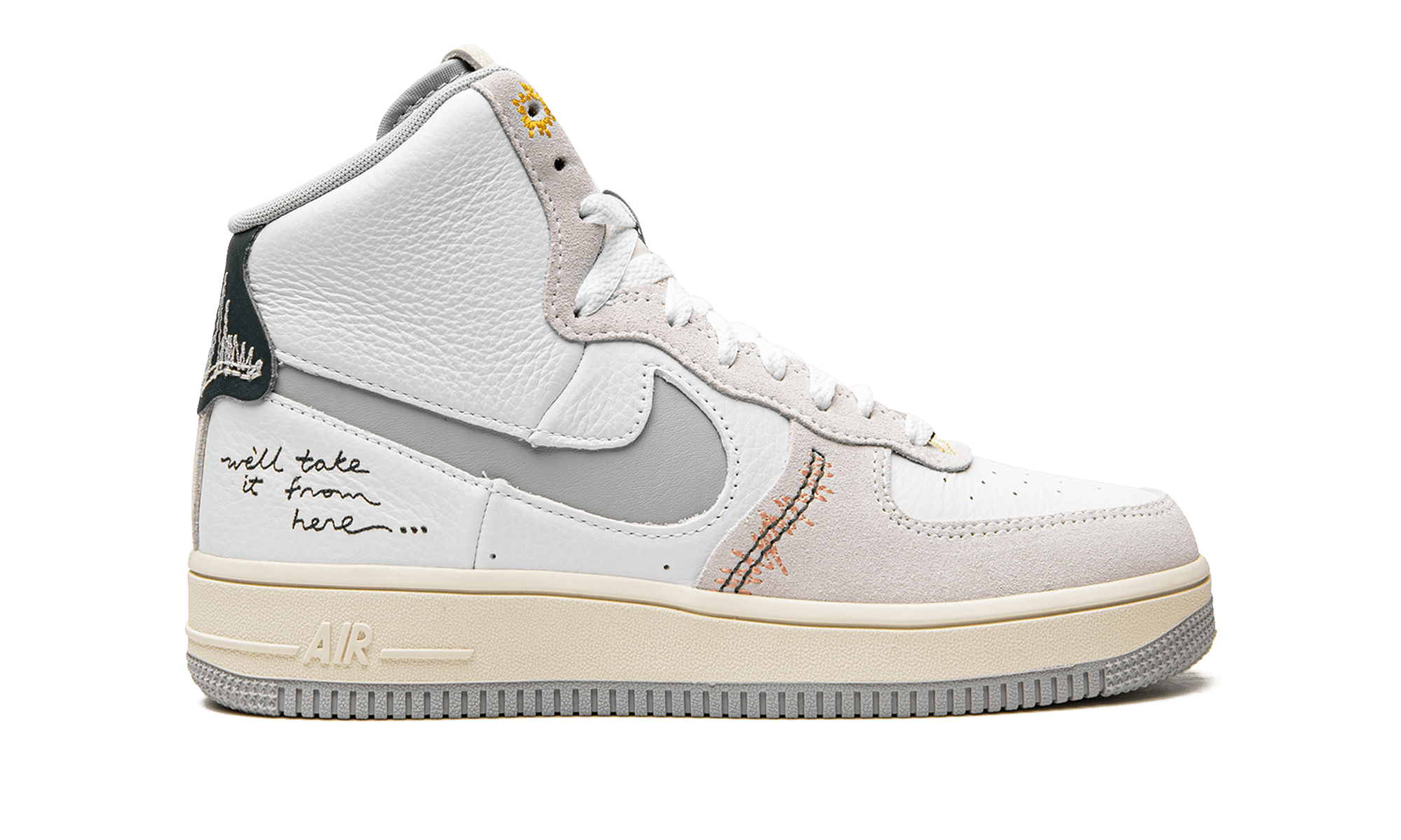 NIKE WOMENS AIR FORCE 1 HIGH SCULPT Womens "We'll Take It From Here" DV2187 100 DV2187 100 from Stadium Goods