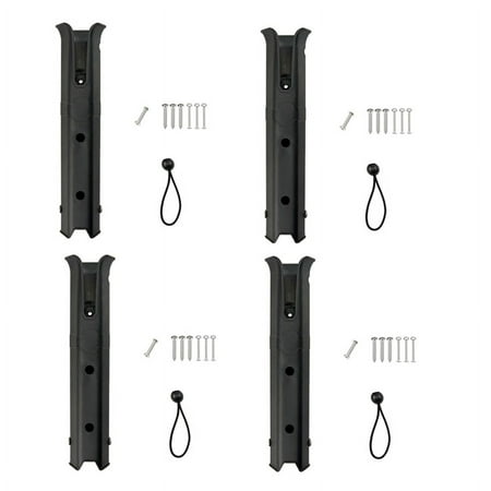 4 Pack Fishing Rod Racks Fishing Pole Holders Fishing Rod Holders Side-Mount with Screws for Boat