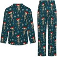 thumbnail image 6 of Top-kevin Red Bows Holly Pine Women's Long-Sleeve Shirt And Full-Length Bottom Pajama Set, 6 of 12