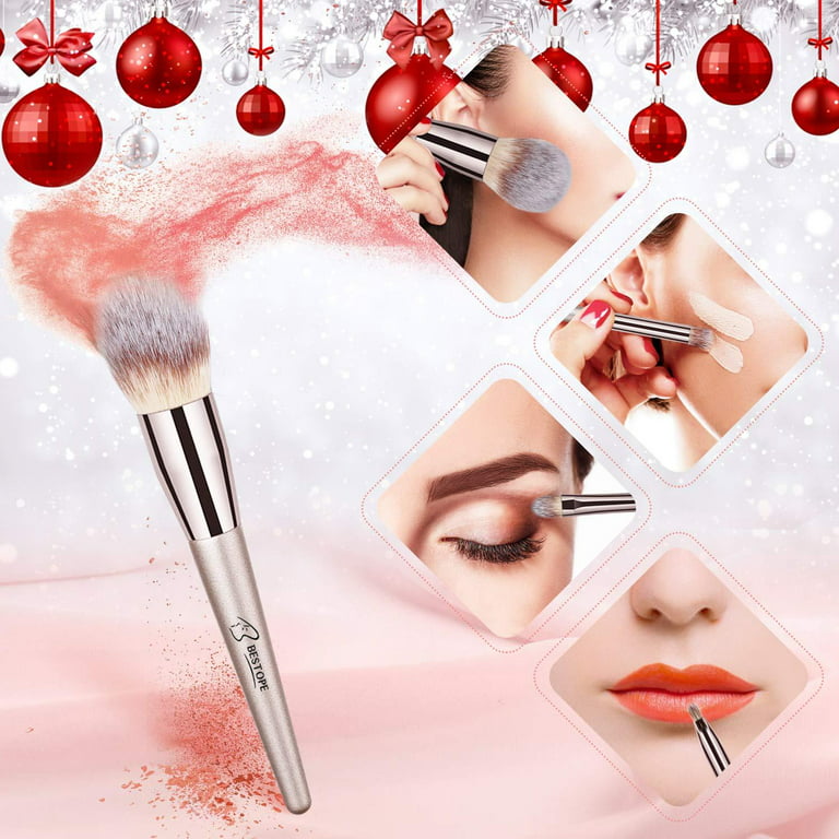 Make Up Brushes,professional Makeup Brush Set Synthetic Kabuki Face Blush  Lip Eyeshadow Eyeliner Foundation Powder Cosmetic (18pcs, Beige)