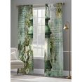 thumbnail image 5 of Vintage Oil Light Sheer Curtains 96 Inches Long 2 Panels Set, Window Sheer Curtains for Living Room/Bedroom, Spring White Flowers Green Leaves Light Filtering Rod Pocket Curtain 52''x96''x2, 5 of 8