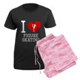 thumbnail image 5 of CafePress - I Heart Figure Skating Pajamas - Women's Short Sleeve Print T-Shirt and Pants Dark Cotton Pajama Set, 5 of 7