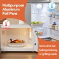 thumbnail image 4 of 20 Pack Aluminum Pans ,  10 Large 9x13 Foil Pans Half Size & 10 Small 8x6  Tin Foil Baking Pans With Lids, 4 of 7