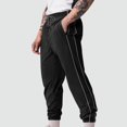 thumbnail image 2 of SDNall Mens Pants Men Color-Matching Pockets Corset Pull Rope Fashion Casual Comfort Pants, 2 of 9