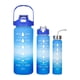 thumbnail image 1 of Juego de vasos de plástico degradado, botella de agua deportiva de gran capacidad, para viajes al aire libre, gimnasio, Fitness, taza portátil para estudiantes, 3 uds., 1 of 7