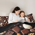 thumbnail image 4 of Erosebridal Brown Chocolate Bedding Comforter Set 7pcs for Kids, Cartoon Dessert King Bedding Sets, 4 of 7