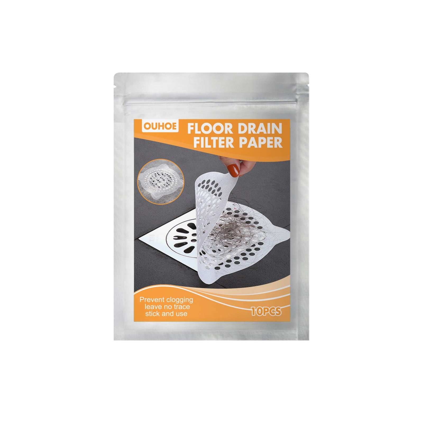 Disposable Shower DrainS Hair Catcher Mesh Stickers Sanitary and