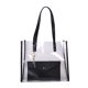 thumbnail image 1 of Bolso de hombro transparente para mujer, bolso de playa, bolso de mano, bolso portátil, decoración, negro Vogacara AP000905-02, 1 of 7