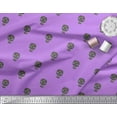 thumbnail image 2 of Soimoi Purple Rayon Crepe Fabric Tribal Skull Print Fabric by Yard 46 Inch Wide, 2 of 3