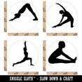 thumbnail image 2 of Yoga Poses High Lunge Gate Seated Forward Downward Dog Rubber Stamp Set for Scrapbooking Crafting Stamping - Small 3/4 Inch, 2 of 7