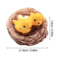 thumbnail image 3 of PENGXIANG 2Pcs Resin Gardening Small Ornaments Bird‘s Plus Bird Decorations, 3 of 6