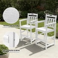 thumbnail image 2 of MUCHENGHY 2-Pack Outdoor Bar Stools 27" Seat HDPE Patio Chairs, White, 2 of 7