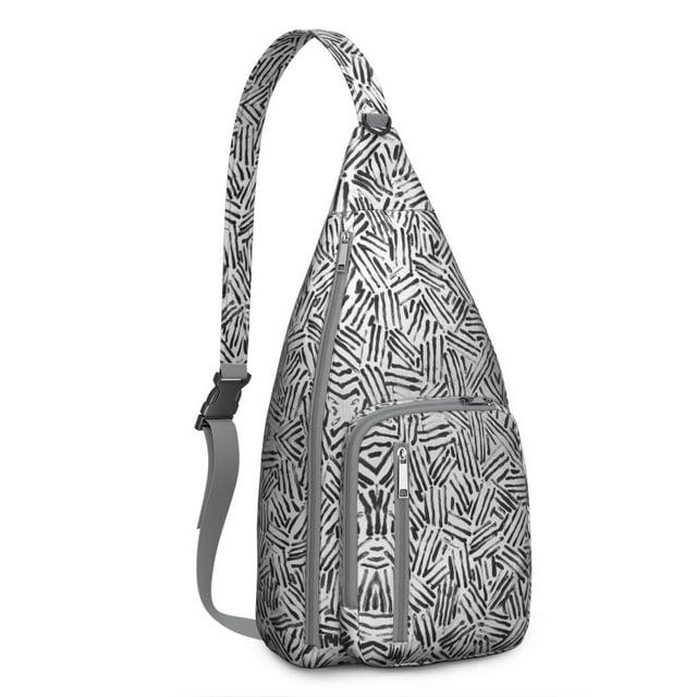 Boho Rainbow Fanny Pack - Abstract Geometric & Ocean Scenery Pattern, Adjustable Strap Waist Bag for Artistic Lifestyle