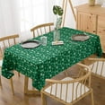 thumbnail image 3 of 60 x 120 Inch St Patrick''s Day & Spring Rectangle Tablecloth - Shamrock Patterned Waterproof Spillproof Stain Resistant Washable Table Cloth for Dining Room Kitchen Party, Green Clover, 3 of 6