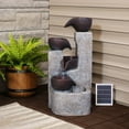 thumbnail image 4 of Sunnydaze Aged Tiered Vessels Sculptural Gray Polyresin Solar Fountain with Battery, 4 of 10