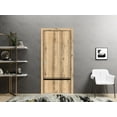 thumbnail image 3 of Sliding Closet Bi-fold Doors 60 x 84 inches | Planum 0012 Oak with Frosted Glass | Sturdy Tracks Moldings Trims Hardware Set | Wood Solid Bedroom Wardrobe Doors, 3 of 5