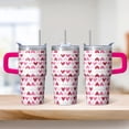 thumbnail image 2 of 20oz Valentine's Day On the Go Tumbler with Handle Straw and Lid Travel Coffee Cup for Women Gift, 2 of 6