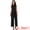 Black, variant on Women's Wide Leg Jumpsuit Collared Tie Waist Coverall XL Brown