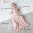 thumbnail image 2 of Little Grape Land Baby Sleep Sack 0-6 Months, 100% Cotton Muslin Wearable Blanket (Fog/Brick, Small), 2 of 10