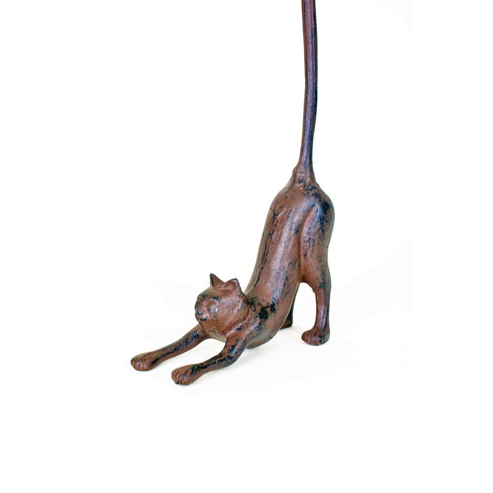 Kalalou Cast Iron Cat Paper Towel Holder, One Size, Brown
