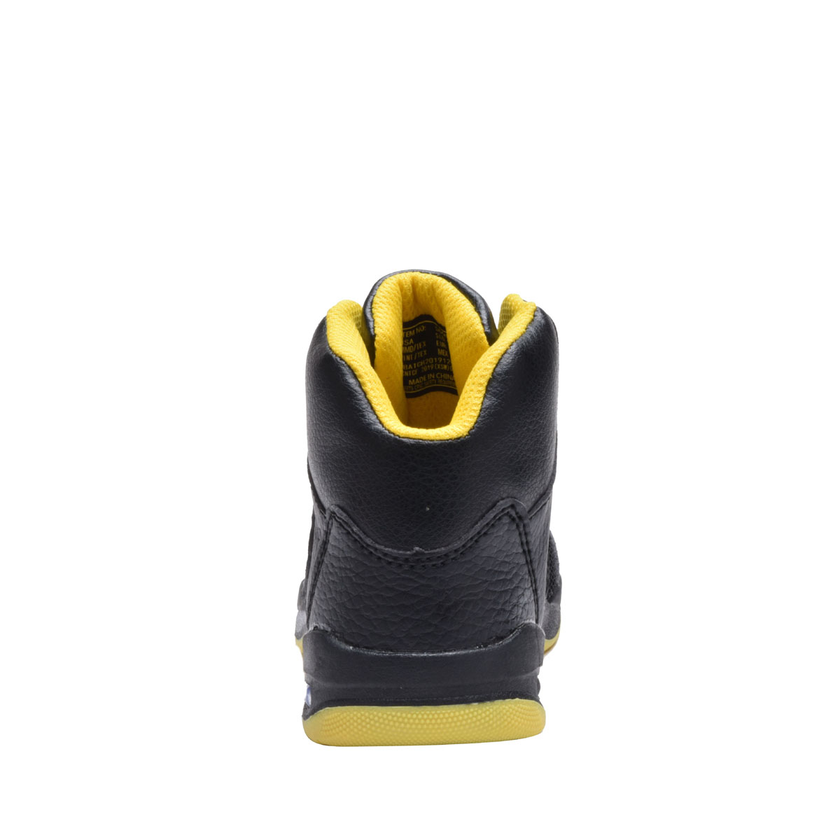 Boys' Basketball Sneakers High Top Kids Shoes - 3 Colors Beige/Black, Black/Red or Black/Yellow - Sizes 10-4 - image 5 of 6
