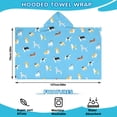 thumbnail image 2 of Kirky Hasky Dalmatian Hooded Bath Towel，50"x30" for Ages 3 To 12 Kids, Quick Dry Lightweight Soft Microfiber Hood Beach Towel Cover Up for Kids, 2 of 7