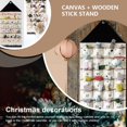 thumbnail image 2 of Calendario de Adviento de Navidad para puerta de lona, organizador de monedas de dulces, bolsillo de pared para dormitorio, decoración de almacenamiento de artículos diversos, 24 bolsillos, 2 of 4