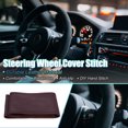 thumbnail image 3 of Funda Universal para Volante de Coche con Aguja e Hilo, 38 cm de diámetro, cómoda Piel sintética, Color Rojo Vino, 3 of 8
