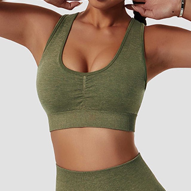 Sujetador deportivo, sujetador de entrenamiento para mujer, sujetador deportivo en forma de U, sujetador de yoga elaborado con cuidado