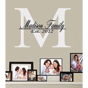 Decal ~ Monogram (Custom Name) FAMILY Est, #2 ~ HOME DECOR, Wall Decal  13" x 18"