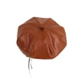 thumbnail image 4 of ITFABS Children Beret Hat Girl Boy Leather Drawstrings Solid Octagonal Hat, 4 of 9