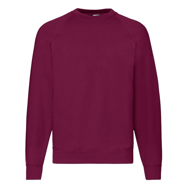Fruit Of The Loom - Sudadera con mangas raglan Modelo Belcoro® hombre caballero (Burdeos)