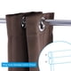 thumbnail image 3 of Cortinas Cortas Uxcell, 29"W x 35"L Cortina Media de Ventana Francesa 2 Paneles, Marrón, 3 of 6