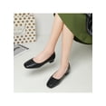 thumbnail image 6 of Women's Square Toe Dress Pumps Comfortable and Breathable Slip on Flats Casual Shoes Black 5, 6 of 9
