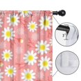 thumbnail image 4 of Blackout Kids Curtains,Pink Daisy Flower Yellow Centers Pattern Childrens Insulated Curtains Set Of 2,Bedroom Essentials,Toddler Room Decor 42"x54", 4 of 5