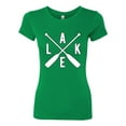 thumbnail image 2 of Wild Bobby, Lake Cross Paddles, Women Slim Fit Junior Tee, Kelly, Small, 2 of 4