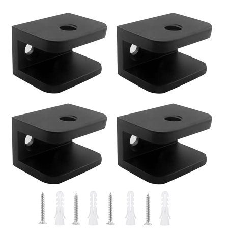 

4pcs For 8-10mm Black Shelf Bracket Handrail Durable Holder Support Glass Clamp