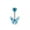 Blue, variant on CZ Animal Bell Button Ring Fashion Butterfly Navel Ring Body Piercing Jewelry-Pink
