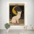 thumbnail image 2 of Tapiz para colgar en la pared con forma de tarot con forma de luna, gato, decoración de dormitorio,, 2 of 2