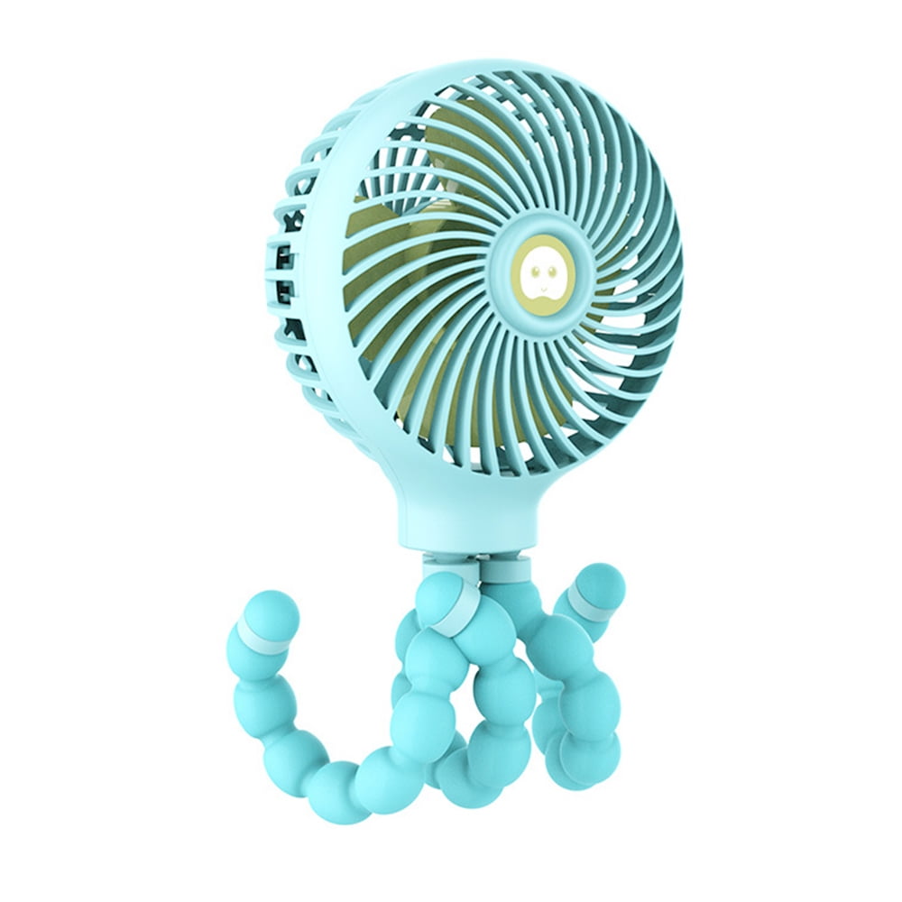 Baby Stroller Fan USB Mini Fan Tabletop Handheld Fan 3 Speeds
