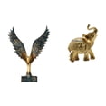 thumbnail image 1 of Majestuosa Escultura De Resina De Elefante Alado, Adorno Decorativo Feng Shui Para Estante, Dormitorio, Escritorio, Artesanías Para El Hogar, Figura De Animal, 1 of 8