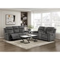 thumbnail image 2 of Pemberly Row Microfiber Double Reclining Sofa in Brownish gray, 2 of 7