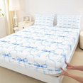 thumbnail image 3 of Manfei Princess Bow Bowtie Bed Sheets Set Twin Size,Cartoon Pattern Bedding Sets Twin Size,White Blue Bed Sheets Twin For Girly,Super Cozy Room Decorative,3-Piece, 3 of 7