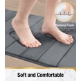 thumbnail image 2 of HITSLAM Memory Foam Bath Mat,Ultra Absorbent Bathroom Rug,Non-Slip Soft Bath Rug for Bathroom Floor,24"x16" Gray, 2 of 8
