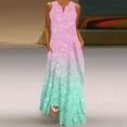 thumbnail image 2 of pimelu Dresses for Women Sundresses for Women Beach Loose Pocket Tank Long Sundresses Summer Formal Sequin Sleeveless V-Neck Womens Maxi Sun Dress, 2 of 5
