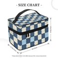 thumbnail image 2 of Handbag Travel Bag Cosmetic Bag 9×6.3×6.7in Multi-Function Bag Large Capacity For Camping Travel Family Travel Lightsteelblue Retro Houndstooth_4, 2 of 6