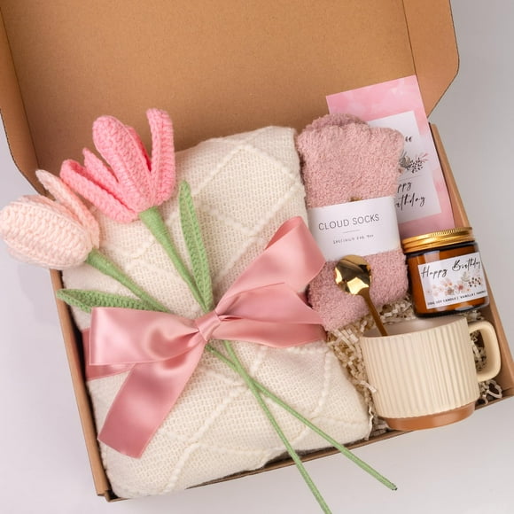 Paquete de regalo Anforsun Birthday para mujer con manta y taza