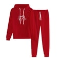 thumbnail image 1 of Besolor Womens Tracksuit 2 Piece Outfits Workout Sets Heart Printed Long Sleeve Hooded Sweatshirt Jogger Pant Matching Set, 1 of 4