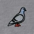 thumbnail image 2 of Dalix Pigeon Embroidered Cotton Tee Lightweight Jersey Mens in Storm Gray L Large, 2 of 5