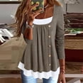 thumbnail image 2 of TAIAOJING Women's Long Sleeve Shirts Casual Fashion Solid Color Long Sleeve Button Casual Loose Tops Blouse Shirt, 2 of 4